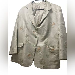Handmade Asian-Inspired Blazer-Lovely Unique Print- Stunning!